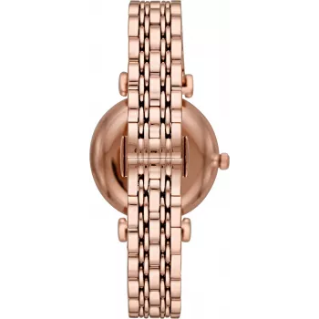 ARMANI Damen AR11244 Gianni T-Bar Quarz Analog Uhr 32mm Roségold-Edelstahl