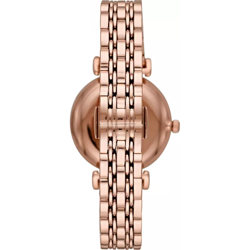 ARMANI Damen AR11244 Gianni T-Bar Quarz Analog Uhr 32mm Roségold-Edelstahl