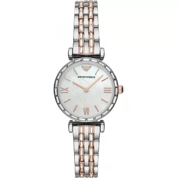 ARMANI Damen AR11290 Quarz Analog Uhr 28mm Edelstahl Silber