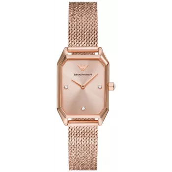 ARMANI Damenuhr AR11347 Quarz Edelstahl 24mm Perlmutt-Zifferblatt