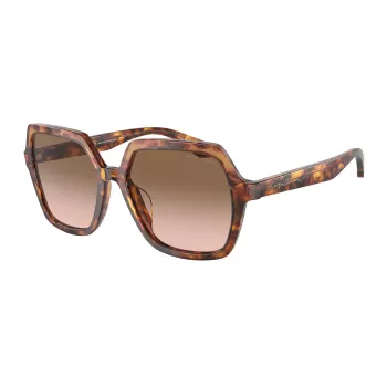 Armani Damen-Sonnenbrille AR8193U – Havanna-Acetatrahmen mit braunen Gradientengläsern (55/17/140 mm)