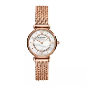 Armani Damenuhr AR11320 32mm Edelstahl-Mesh-Armband Quarz