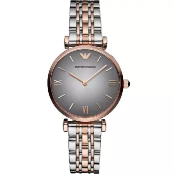 ARMANI Damenuhr AR1725 Gianni T-Bar 32mm Edelstahl Silber