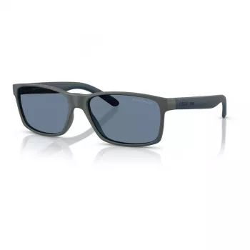 Arnette AN4185-28412V Herren Rechteck-Sonnenbrille, Matt Schwarzer Rahmen, Grau Verspiegelte Silber Gläser, 58/16/145 mm