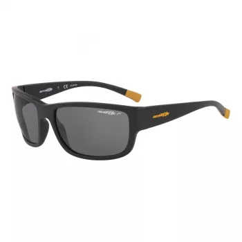 ARNETTE AN4256018162 Herren Rechteckige Polarisierte Sonnenbrille - Schwarzer Rahmen Graue Gläser 62mm