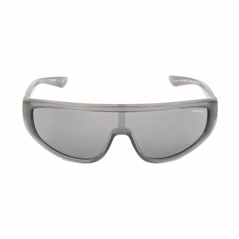 ARNETTE AN4264 Unisex Sonnenbrille Matt Schwarz Gestell Dunkelgrau Versilbert Spiegelglas 135mm