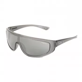 ARNETTE AN4264 Unisex Sonnenbrille Matt Schwarz Gestell Dunkelgrau Versilbert Spiegelglas 135mm