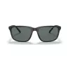 Arnette AN4288 275/88 Rechteck-Sonnenbrille, matter transparenter grauer Rahmen, graue Spiegelgläser, 58-18-145 mm