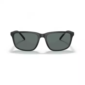 Arnette AN4288 275/88 Rechteck-Sonnenbrille, matter transparenter grauer Rahmen, graue Spiegelgläser, 58-18-145 mm