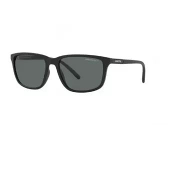 Arnette AN4288 275/88 Rechteck-Sonnenbrille, matter transparenter grauer Rahmen, graue Spiegelgläser, 58-18-145 mm