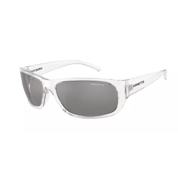 ARNETTE AN4290-27556G Herren-Sonnenbrille, Matt Schwarz Rahmen, Graue Spiegelgläser, 63 mm
