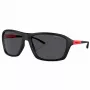Arnette AN4329-275887 Herren Rechteckige Sonnenbrille, Matt Schwarz Gestell, Graue Gläser, 63 mm