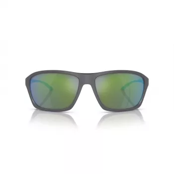 ARNETTE AN4329-28538N Unisex-Sonnenbrille, rechteckig, matter schwarzer Rahmen, dunkelgraue Gläser, 63/17/130 mm