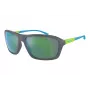 ARNETTE AN4329-28538N Unisex-Sonnenbrille, rechteckig, matter schwarzer Rahmen, dunkelgraue Gläser, 63/17/130 mm