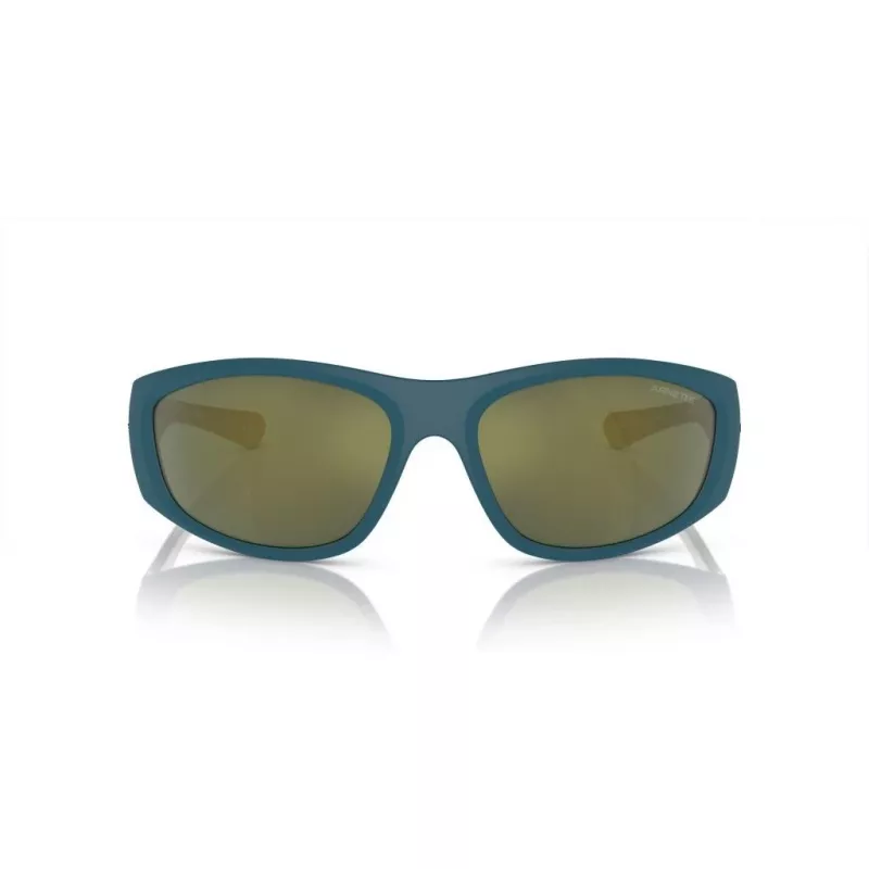 ARNETTE AN4331-29266R Herren-Rechteck-Sonnenbrille - Matt schwarzer Rahmen, dunkelgraue verspiegelte rote Gläser