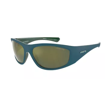 ARNETTE AN4331-29266R Herren-Rechteck-Sonnenbrille - Matt schwarzer Rahmen, dunkelgraue verspiegelte rote Gläser