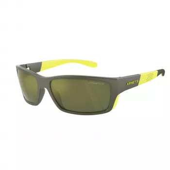 ARNETTE AN4336-28546R Herren-Sonnenbrille, matt schwarz, mit dunkelgrauen Polycarbonat-Gläsern