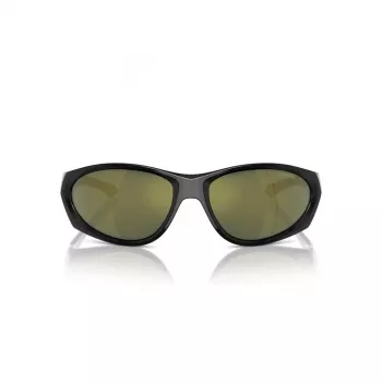 Arnette AN4342-29476R Unisex Sonnenbrille, Matt Schwarzer Rahmen, Dunkelgraue verspiegelte Silber Gläser, 62 mm Glasbreite