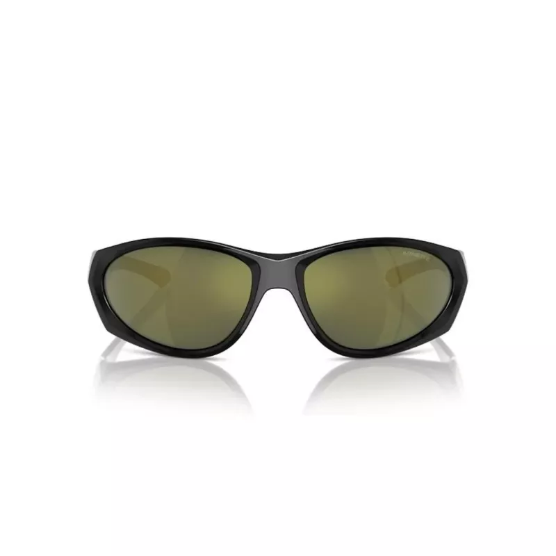 Arnette AN4342-29476R Unisex Sonnenbrille, Matt Schwarzer Rahmen, Dunkelgraue verspiegelte Silber Gläser, 62 mm Glasbreite