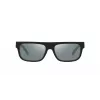 ARNETTE Herren-Sonnenbrille AN4278-12006G - Matt schwarzer Propionat-Rahmen, graue verspiegelte Polycarbonat-Gläser, 55 mm Glasbreite