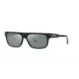 ARNETTE Herren-Sonnenbrille AN4278-12006G - Matt schwarzer Propionat-Rahmen, graue verspiegelte Polycarbonat-Gläser, 55 mm Glasbreite
