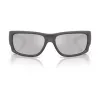 ARNETTE Herren-Sonnenbrille AN4345-28706G Rechteckig Matt Schwarz Gestell Grau Verspiegelt Silber Glas 62mm