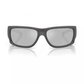 ARNETTE Herren-Sonnenbrille AN4345-28706G Rechteckig Matt Schwarz Gestell Grau Verspiegelt Silber Glas 62mm