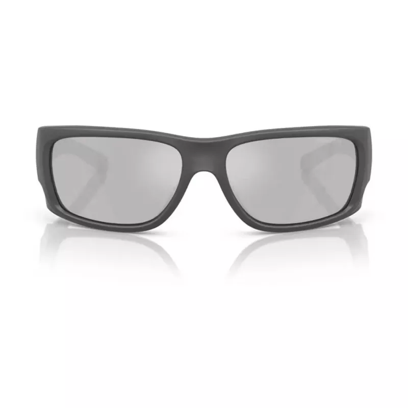 ARNETTE Herren-Sonnenbrille AN4345-28706G Rechteckig Matt Schwarz Gestell Grau Verspiegelt Silber Glas 62mm