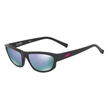 ARNETTE Unisex Sonnenbrille AN4260-014V56 Matt Schwarz Gestell Grau Verspiegelte Gläser 55mm
