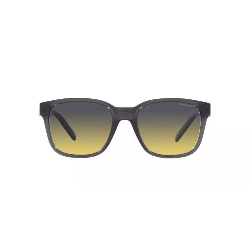 ARNETTE Unisex Sonnenbrille AN432027862Q5 - Rechteckiger, matter schwarzer Propionat-Rahmen mit polarisierten dunkelgrauen Polycarbonat-Gläsern - 55/19/145 mm