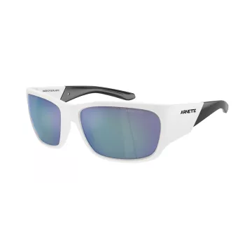 ARNETTE Unisex Sonnenbrille AN43242863Y76 - Matt schwarzer Rahmen, dunkelgraue verspiegelte Silber-Gläser, 61 mm