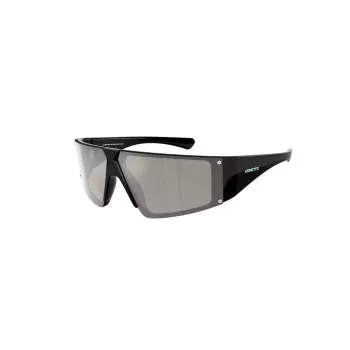 ARNETTE Unisex Sonnenbrille AN433229006G6 - Matt schwarzer Rahmen, grau-grüne verspiegelte Gläser, 69/09/130 mm
