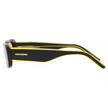 ARNETTE Damen AN4317-12412Q Sonnenbrille - Transparent Grauer Rahmen, Dunkelgraue Gläser, 50/19/145 mm