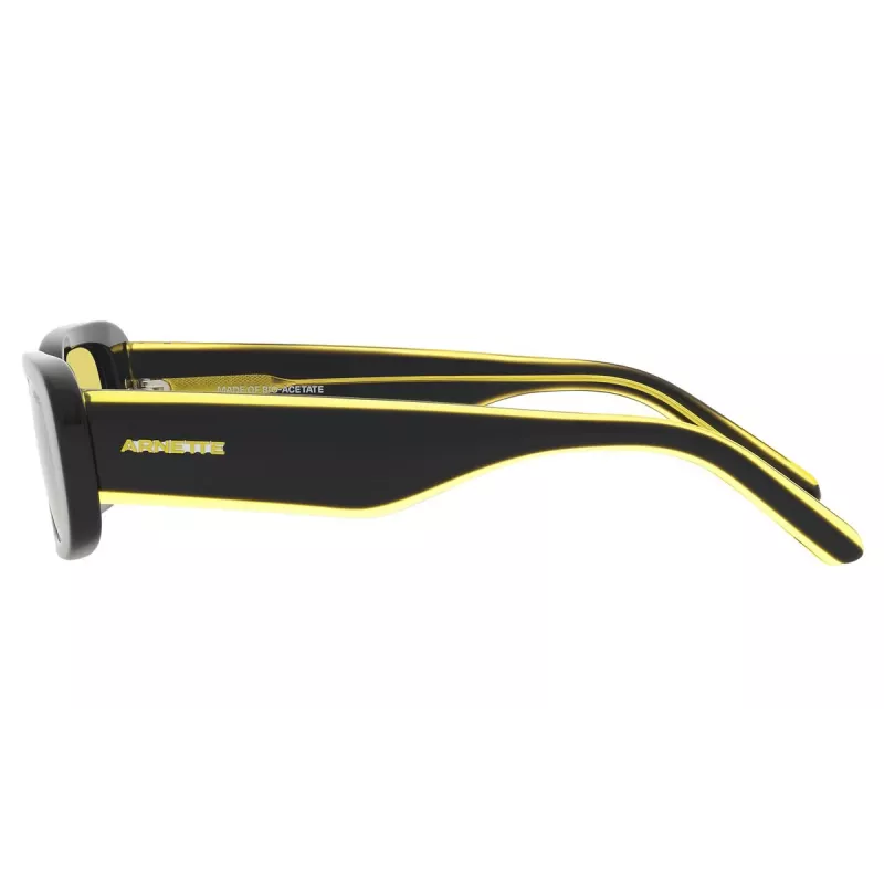 ARNETTE Damen AN4317-12412Q Sonnenbrille - Transparent Grauer Rahmen, Dunkelgraue Gläser, 50/19/145 mm