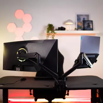 Arozzi Alzare AZ-ALZARE-LH-BK Verstellbarer Laptop-Ständer, Aluminium Schwarz, 50-300 mm Höhe, klappbar, für Laptops bis 18 Zoll