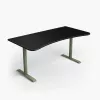 Arozzi Arena Large Gaming Desk – Forest Green (Adjustable Height, Microfiber Mouse Pad)