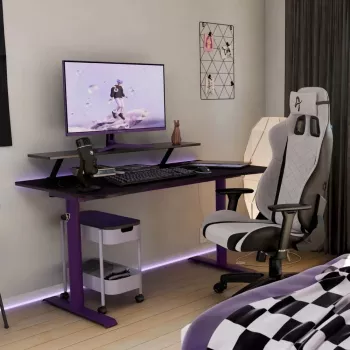 Arozzi Arena Medium Gaming Desk – Purple