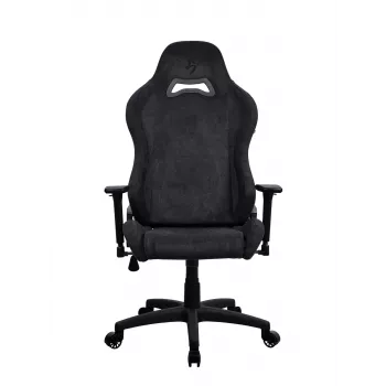 Arozzi Torretta Soft Fabric Gaming-Stuhl – Reinschwarz, Metallrahmen, Klasse 4 Gasfeder, 3D-Armlehnen