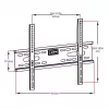 ART AR-33 Feststehende Wandhalterung für 26-60 Zoll LCD/LED-Fernseher, 45 kg, VESA 400x400, Schlankes 24-mm-Profil, Schwarz