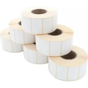 ARTDEV Direkt-Thermo-Etikett Rolle 40 x 25mm, 100mm Rollendurchmesser, 40mm Kern, 1650 Etiketten pro Rolle