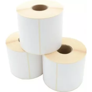 ARTDEV Thermotransfer-Etikett Rolle 101,6 x 76,2 mm, 40 mm Kern, 125 mm AD, 960 Etiketten, Weiß, Papier, Permanentkleber