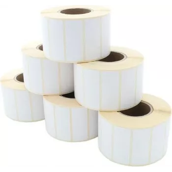 ARTDEV Thermotransfer-Etikett Rolle 50 x 20mm, 85mm AD, 40mm Kern, 1500 Etiketten/Rolle, weißes Papier