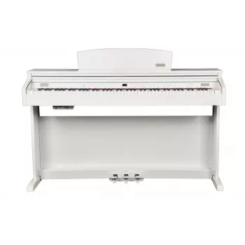 Artesia DP-3+ WH 88-Tasten Digitalpiano mit Hammermechanik, Ständer, Pedaleinheit und Netzteil – Weiß