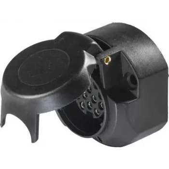 AS Schwabe 13-polige Anhängerdose, Schraubklemmen, Schwarz, ISO 11446 61474
