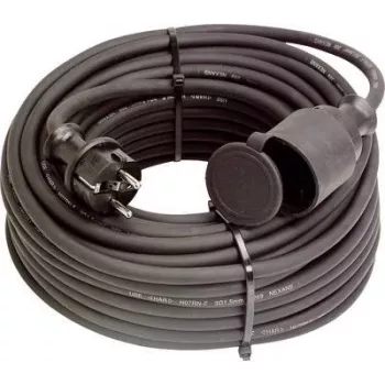 AS Schwabe 60382 Verlängerungskabel 5m Schwarz H05VV-F 3G1.5 Schuko 16A 3500W VDE