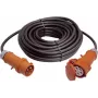 AS Schwabe 60521 32 A 5-poliges CEE-Verlängerungskabel mit Phasenwender, 50 m, H07RN-F 5G6, 400 V, IP44, Schwarz