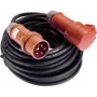 AS SCHWABE 60566 10 m CEE 400V 16A 5-poliges Gummiverlängerungskabel mit Phasenwender, Schwarz