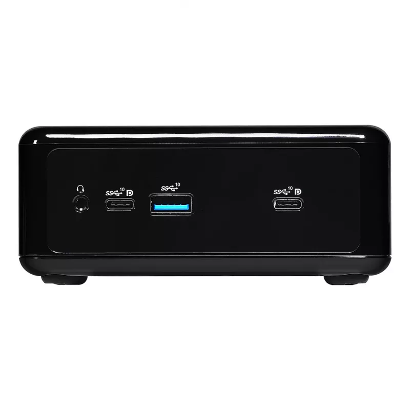 ASRock 4x4 BOX-4800U Barebone Mini PC, AMD Ryzen 7 4800U, 2x DDR4 SO-DIMM, 2x 2.5GbE, Wi-Fi 6, Schwarz