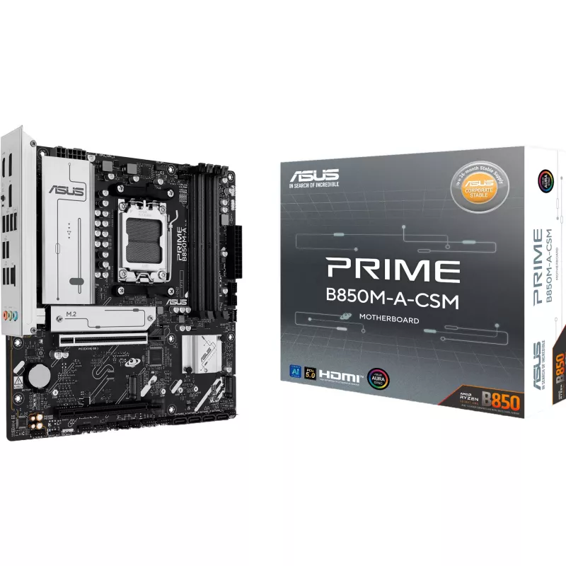ASUS Prime B850M-A-CSM Micro-ATX Motherboard Socket AM5 AMD B850 Chipset