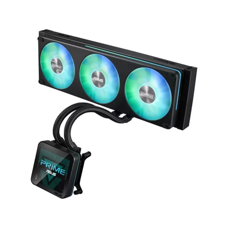 ASUS Prime SLC II 360 ARGB LCD AIO Flüssigkeits-CPU-Kühler, 360-mm-Radiator, 3 x 120-mm-ARGB-Lüfter, LGA 1851/1700/1200/115x/AM5/AM4